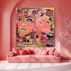 HOLIDAY IN THE WORLD - Original 190x190 cm - QUEEN OF POP (Hommage)